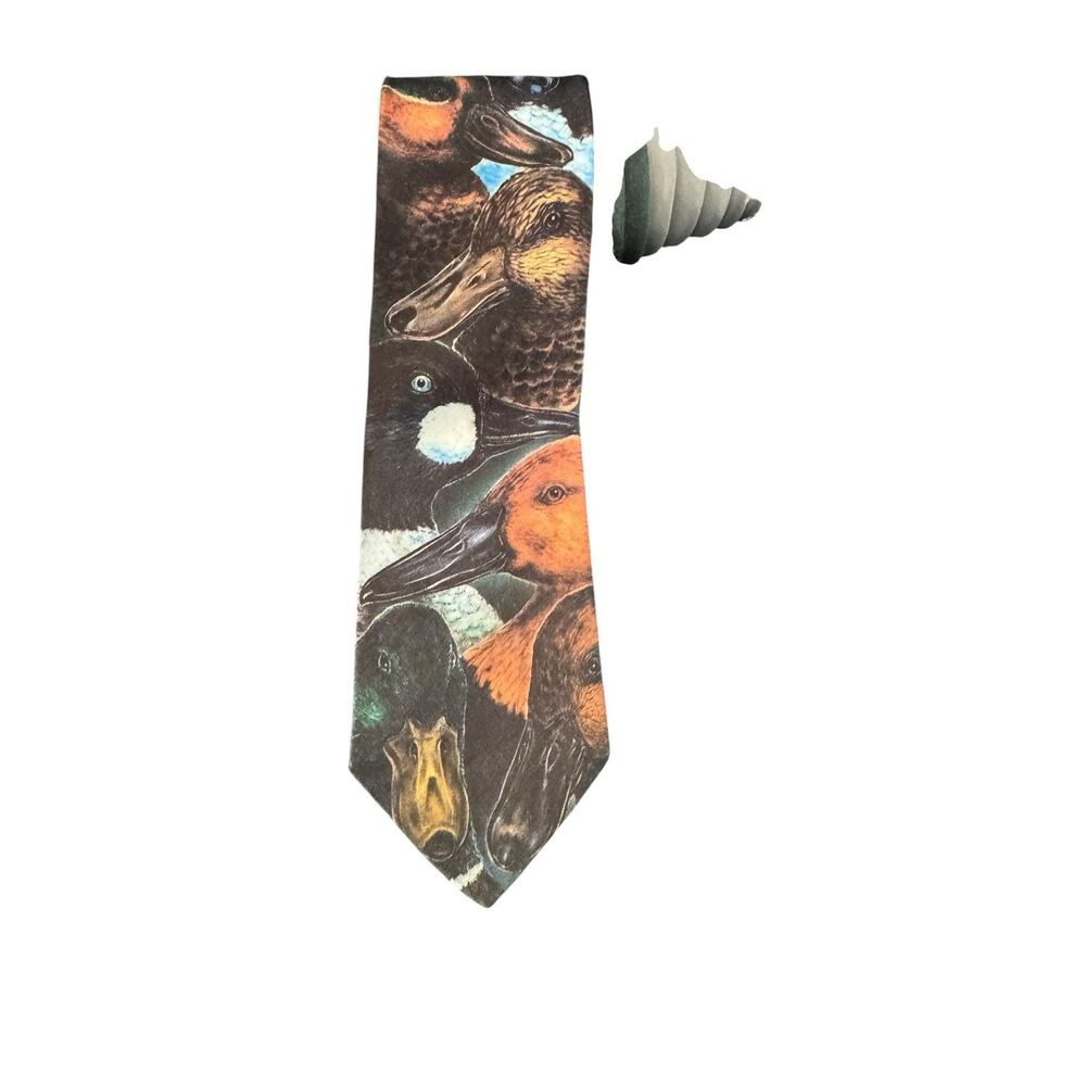 Ralph Marlin Wild Ducks 1987 Vintage Novelty Necktie Polyester
